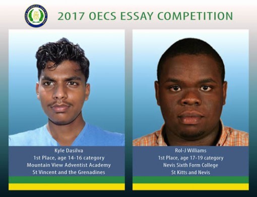 Saint Vincent and the Grenadines and Saint Christopher (St Kitts) and Nevis Capture Top Positions in 2017 OECS Essay Competition Saint Vincent and the Grenadines and Saint Christopher (St Kitts) and Nevis Capture Top Positions in 2017 OECS Essay Competition
