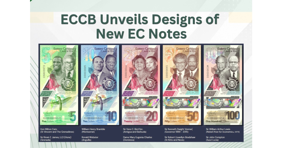 ECCB Unveils New EC Banknotes Featuring National Heroes and Regional Icons